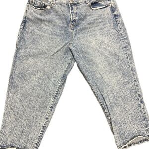 Torrid Acid Wash Button Fly Mom Jeans 28W Y2K EUC Denim